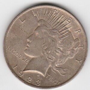 1923 Peace Dollar $1 Silver Coin Circulated 90% Silver